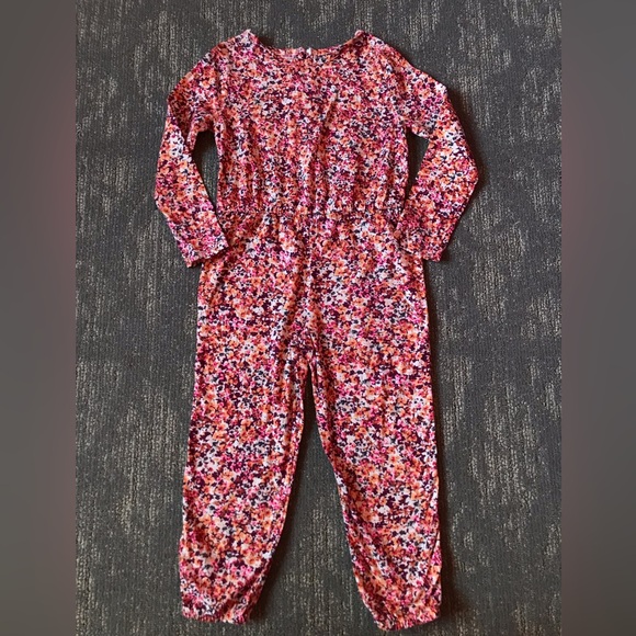 EUC, Old Navy Toddler Girl Floral cotton jumpsuit size 4T - Picture 12 of 13